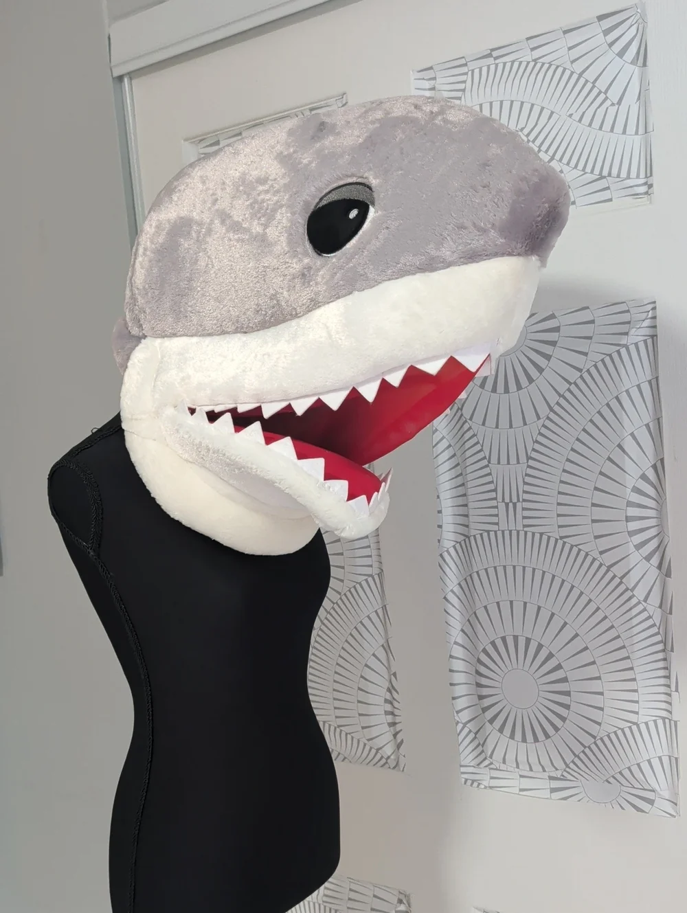 Plush Shark Head Costume Prop
